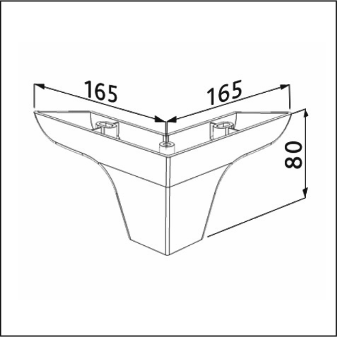 Picior Nova 8cm Crom VA 270-01 Picior Nova 8cm Crom VA 270-01
