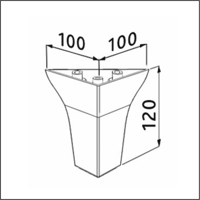 Picior Nova 12cm Alb VA 271-05 Picior Nova 12cm Alb VA 271-05