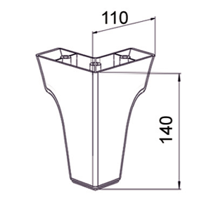 Picior New Nova 11*11*14 Alb VA 278-05 Picior New Nova 11*11*14 Alb VA 278-05