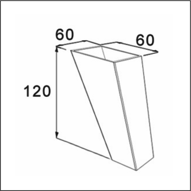 Picior Oval Angular 12 cm Alb VA 311-05 Picior Oval Angular 12 cm Alb VA 311-05