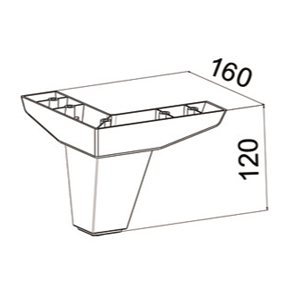 Picior Asia 16*16*12 Alb VA 460-05 Picior Asia 16*16*12 Alb VA 460-05