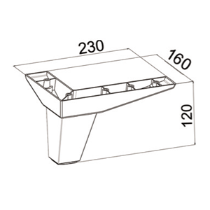 Picior Asia 23*16*12 Alb VA 462-05 Picior Asia 23*16*12 Alb VA 462-05
