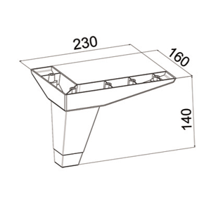Picior Asia 23*16*14 Alb VA 463-05 Picior Asia 23*16*14 Alb VA 463-05