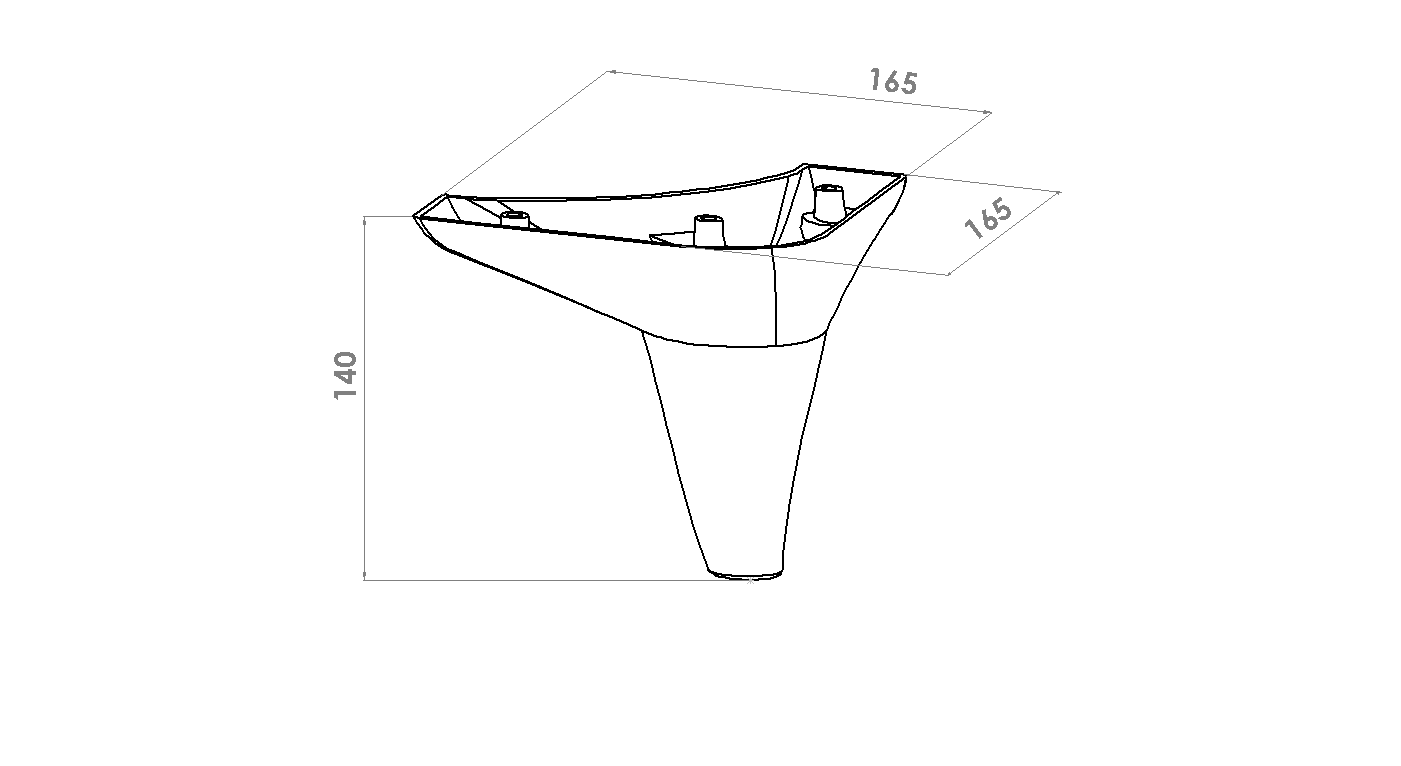 Picior Tigris 16.5*16.5*14 Nuc Mat VA 501-97 Picior Tigris 16.5*16.5*14 Nuc Mat VA 501-97