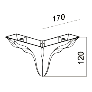 Picior Leaf 17 * 17 * 12 cm Nuc Mat VA 541-97 Picior Leaf 17 * 17 * 12 cm Nuc Mat VA 541-97