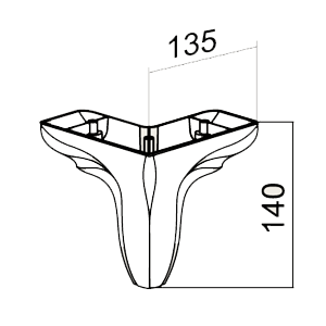 Picior Leaf 13.5*13.5*14 cm Nuc Mat VA 543-97 Picior Leaf 13.5*13.5*14 cm Nuc Mat VA 543-97